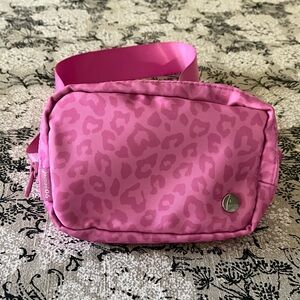 90 Degree By Reflex Pink Animal Print Belt Bag
